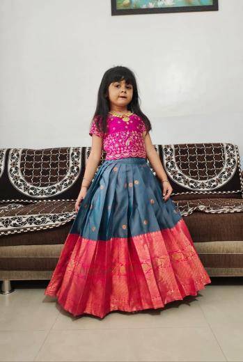 kids lehenga choli silk Kids fashion wholesale